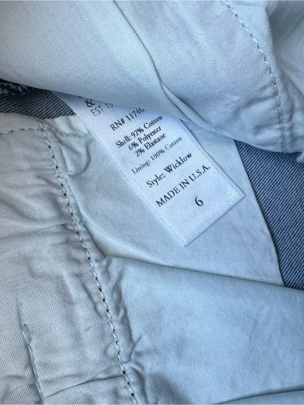 Frank & Eileen Wicklow Italian Performance Crop Denim Jeans - Picture 6 of 7